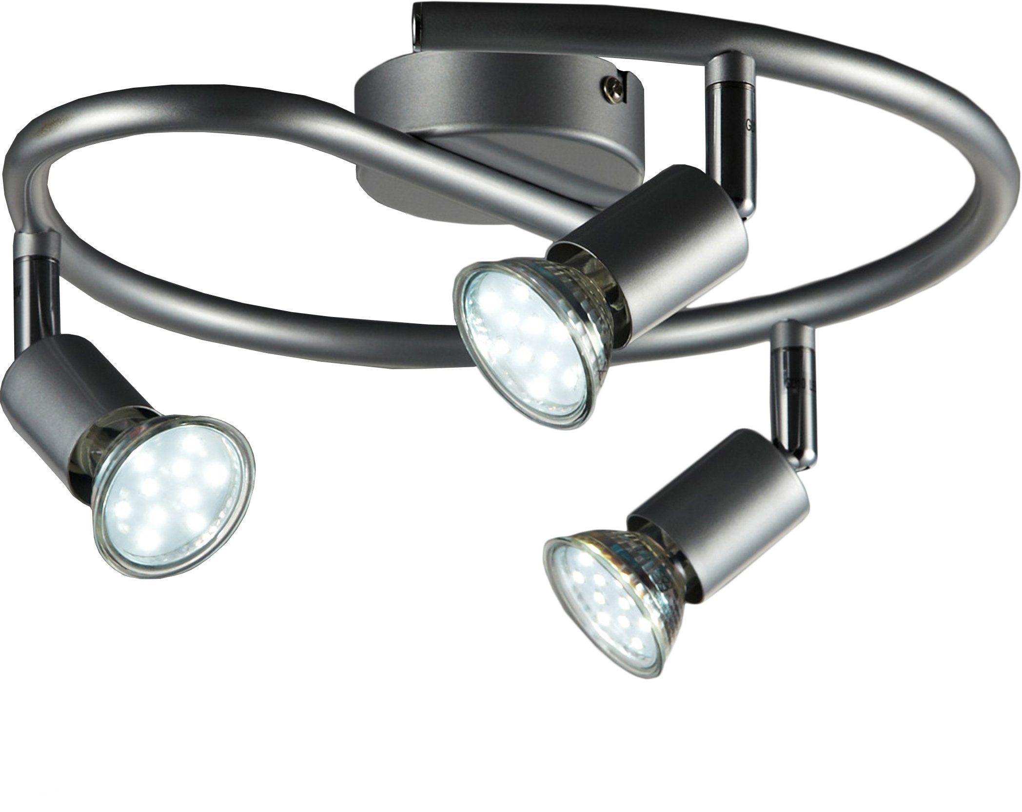 B.K.Licht LED Deckenspots, Lumen Deckenleuchte wechselbar, Watt Deckenlampe, schwenkbar, Leuchtmittel 3.000K 3 3 LED 250 x Warmweiß