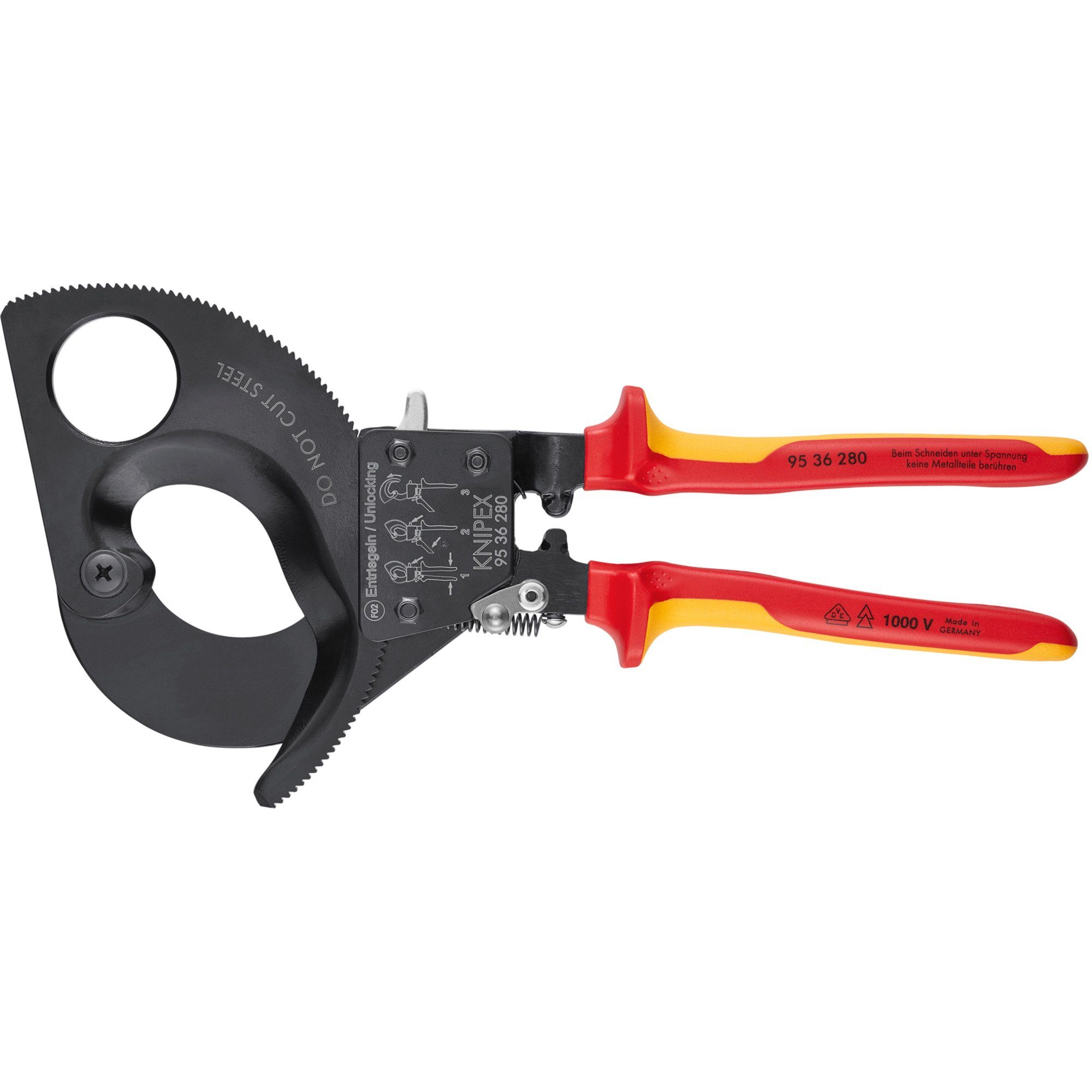 Greifzange KNIPEX Kabelschneider 95 36 280, Schneid-Zange