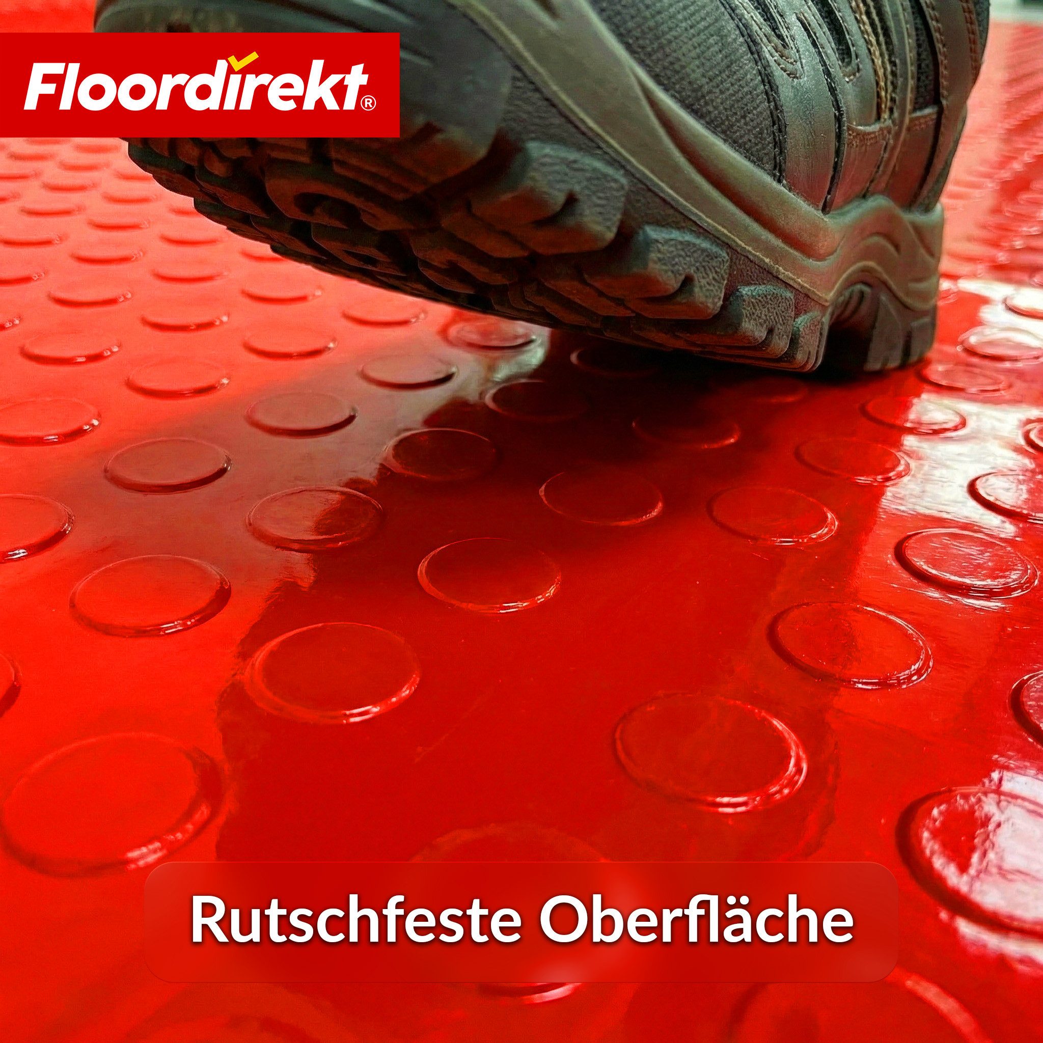Floordirekt Vinylboden PVC-Bodenbelag Coin Mirror Optik Flachnoppen 110 cm Breite rutschfest, Abriebarm & langlebig, vielseitig einsetzbar