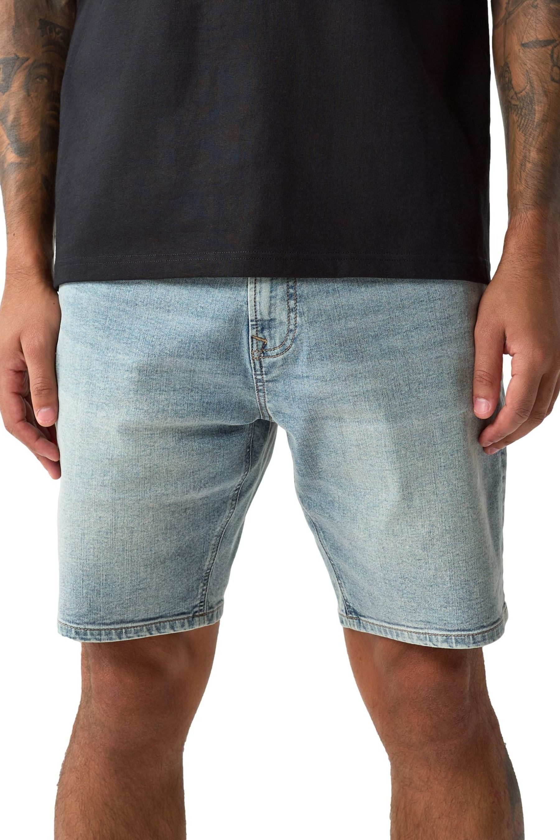 Next Jeansshorts Straight Fit Denim-Shorts mit Stretch (1-tlg)