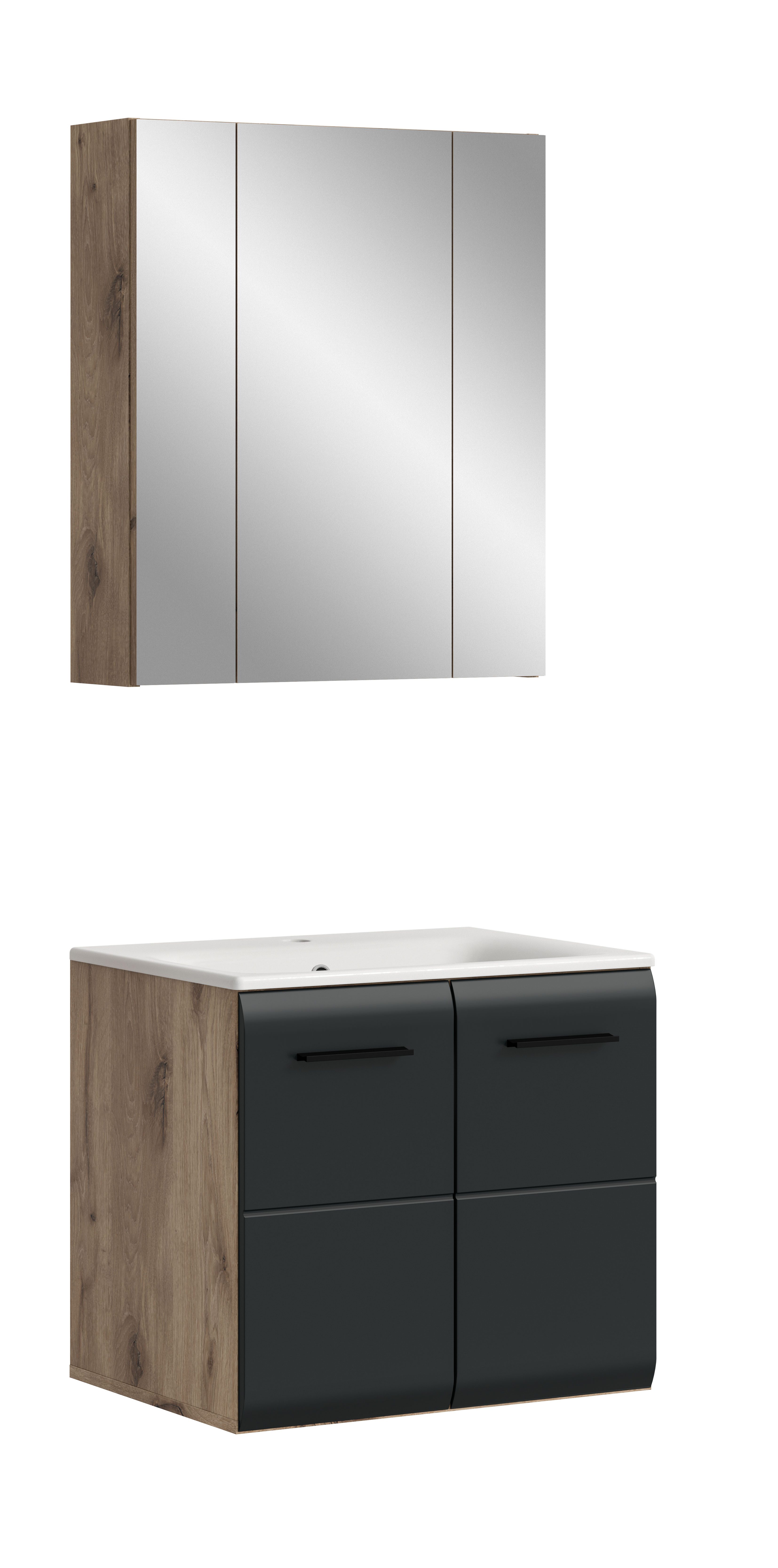 furnling Badmöbel-Set Ivy, (2-St., Spiegelschrank, Waschbeckenunterschrank günstig online kaufen