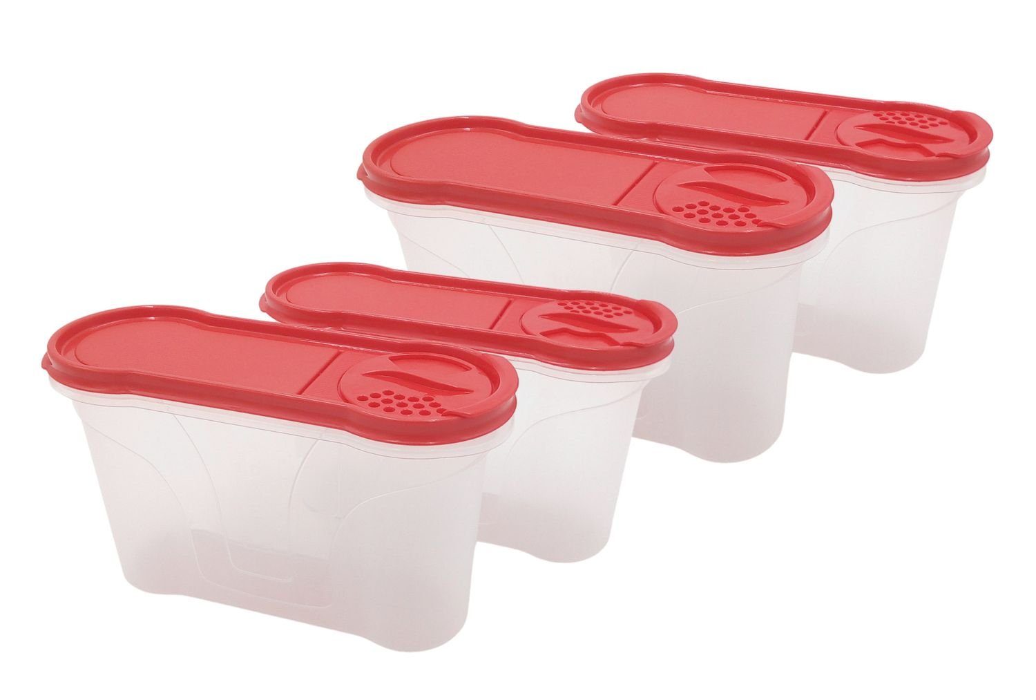 Rival rot Kunststoff Aufbewahrungsdosen Str, 1,3 Vorratsdose Vorratsdose Schüttdosen-Set BURI Liter