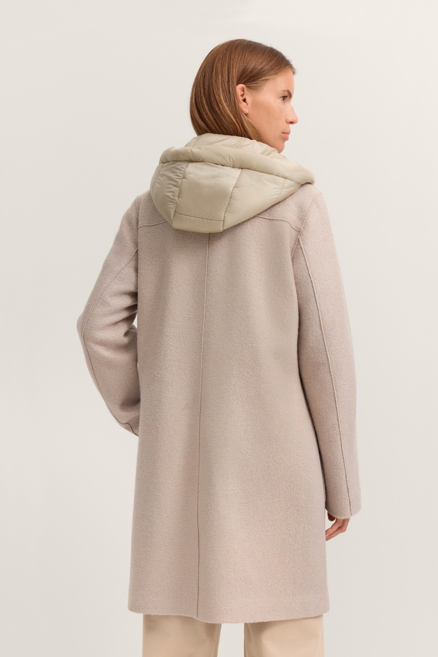bugatti Wollmantel Modern Fit mit Kapuze & herausnehmbarer Weste