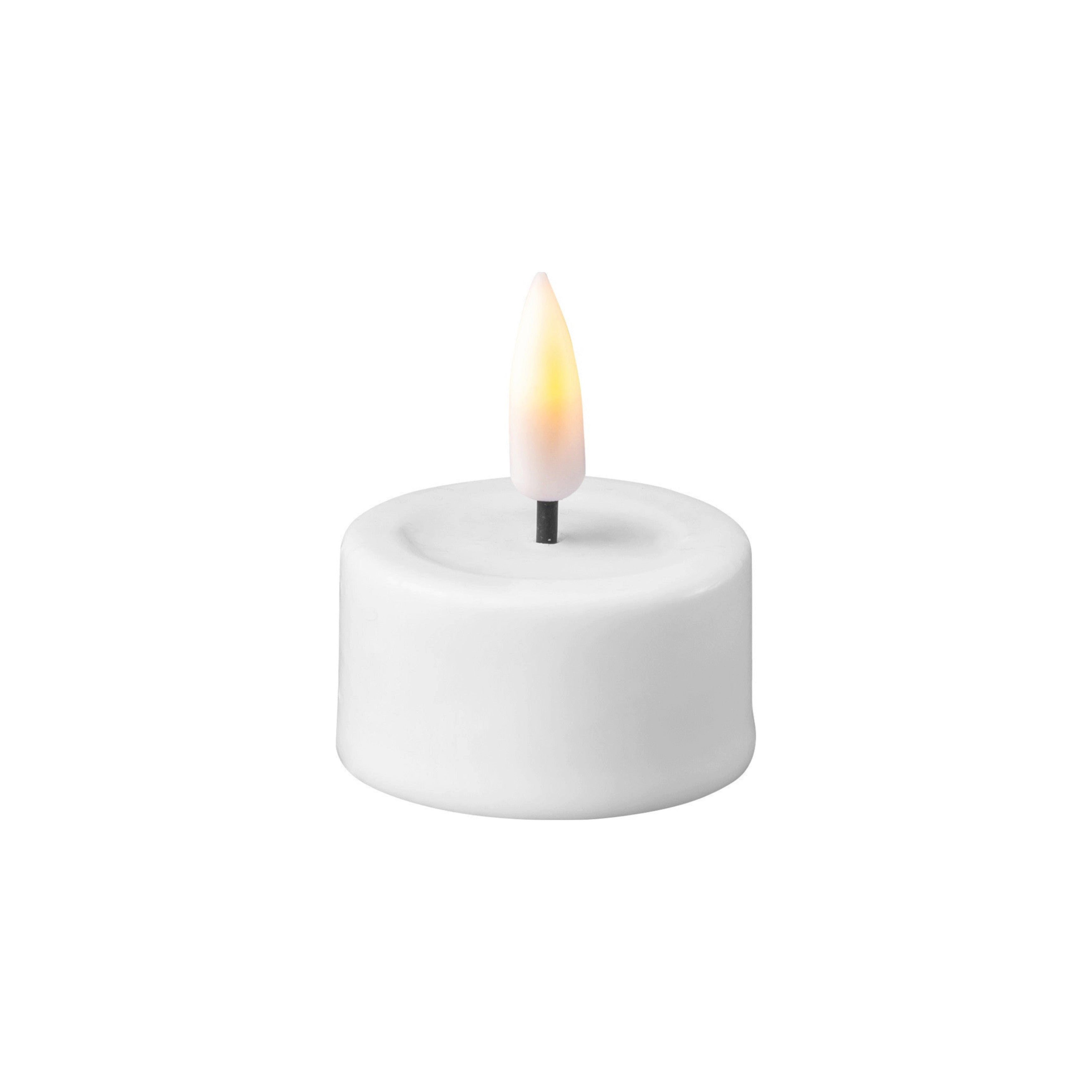 Deluxe Homeart LED-Kerze LED Teelichter hoch 2 Stück weiß von Deluxe / Unique Homeart Candle