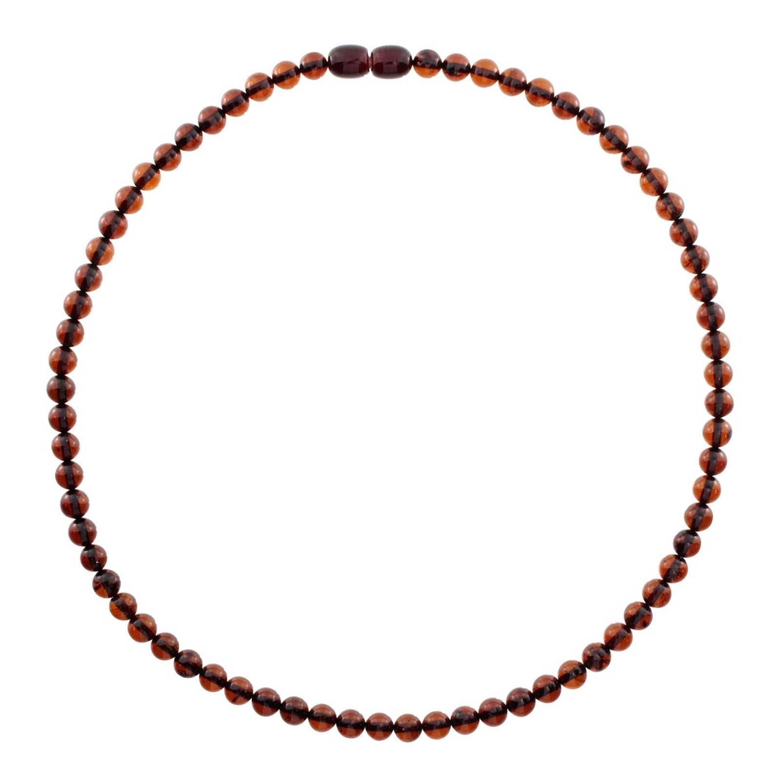 Kette ohne Anhänger - Kugel 6 mm - Bernstein -