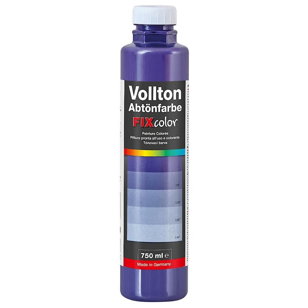 baufan® Vollton- und Abtönfarbe Farbe zum Mischen Innen und Außen Volltonfarbe, Farbtöne für dekorative Anstriche + Abtönen weißer Dispersionsfarben