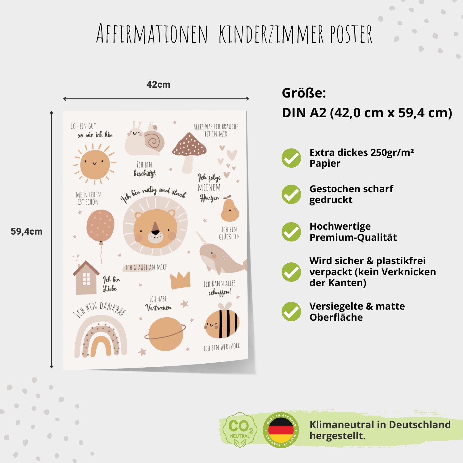 MeinBaby123® Poster Affirmationsbilder, Bilder Kinderzimmer Deko günstig online kaufen