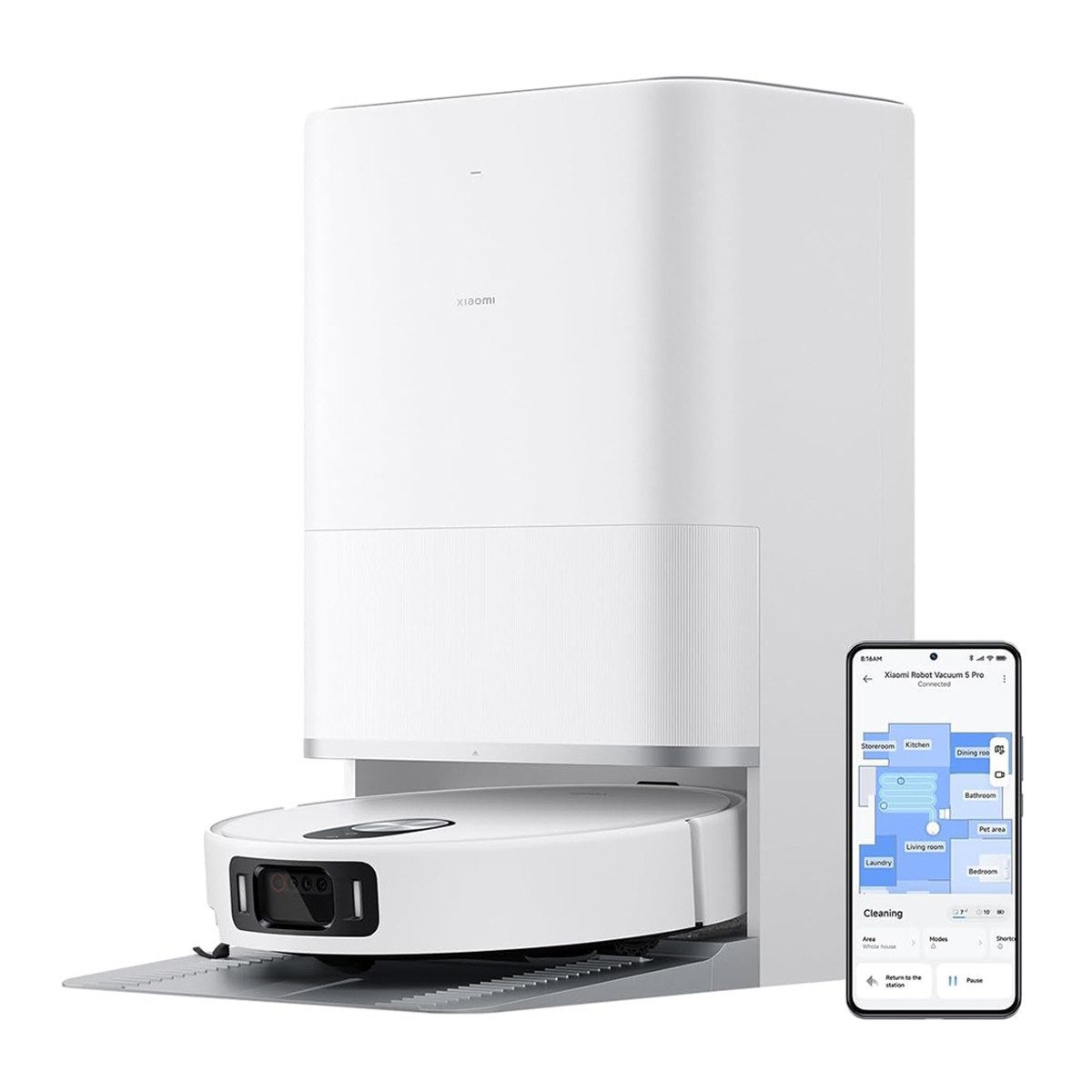 Xiaomi Saugroboter Robot Vacuum 5 Pro 20.000Pa AI-Ausweichfunktion, mit Beutel