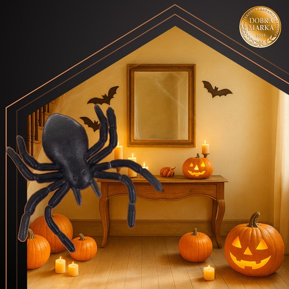 Ruhhy Dekofigur Dekospinnen Halloweendeko Spinnen (Spar-Set, 10 St., gruselig, erschreckend), täuschend echt und sorgen für gruselige Halloween-Stimmung