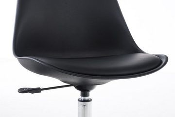 TPFLiving Bürostuhl Pegasus mit bequemer Rückenlehne (Schreibtischstuhl, Drehstuhl, Chefsessel, Bürostuhl XXL), Gestell: Metall chrom - Sitz: Kunstleder schwarz
