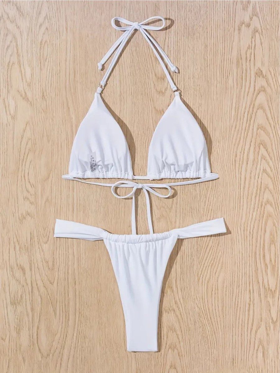 Elegant Love Triangel-Bikini Damen Bikini-Set mit Neckholder und V-Ausschni günstig online kaufen