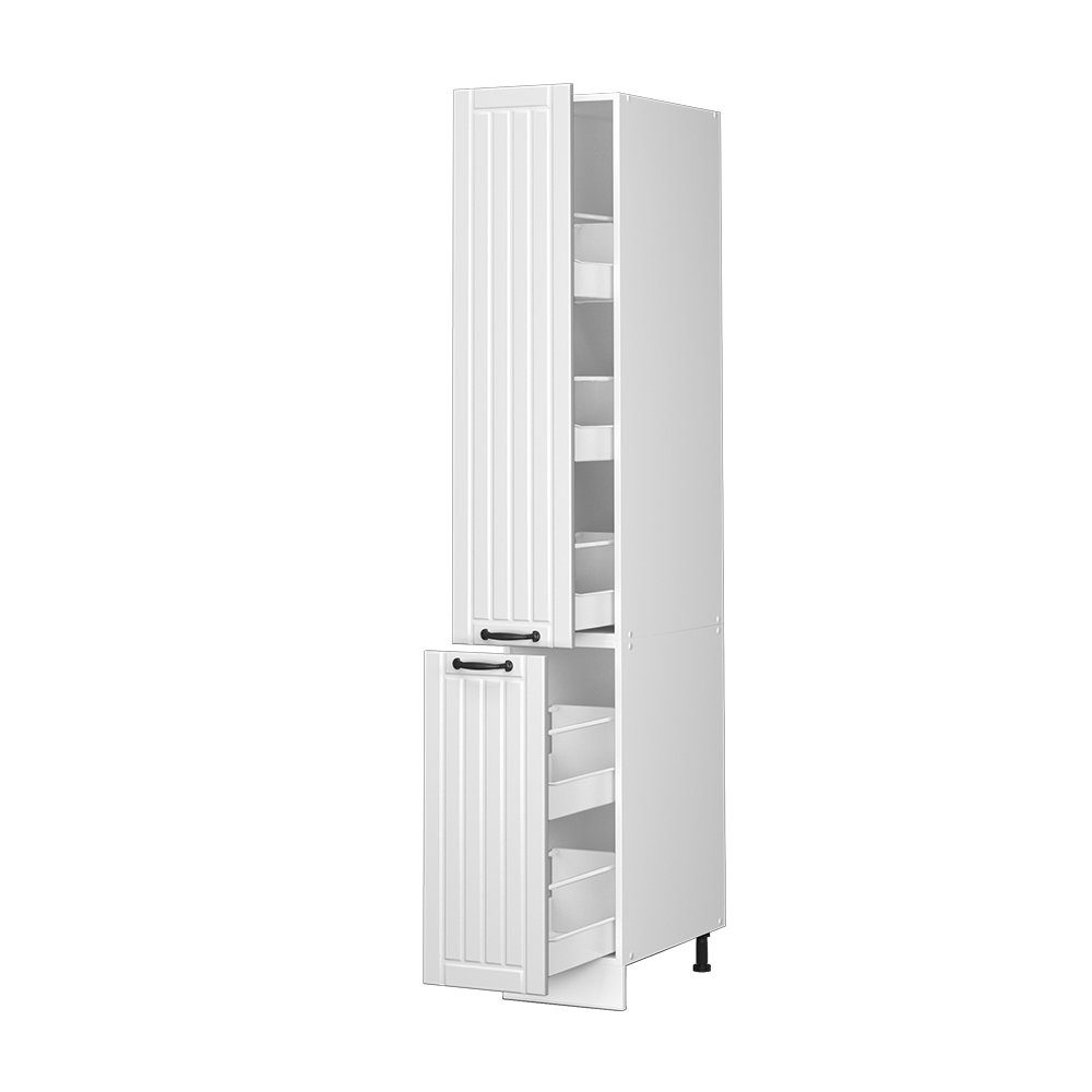 Vicco Hochschrank Fame-Line, Weiß, 30 cm (1-St) Adjustable Feet – Bild 4 von 5