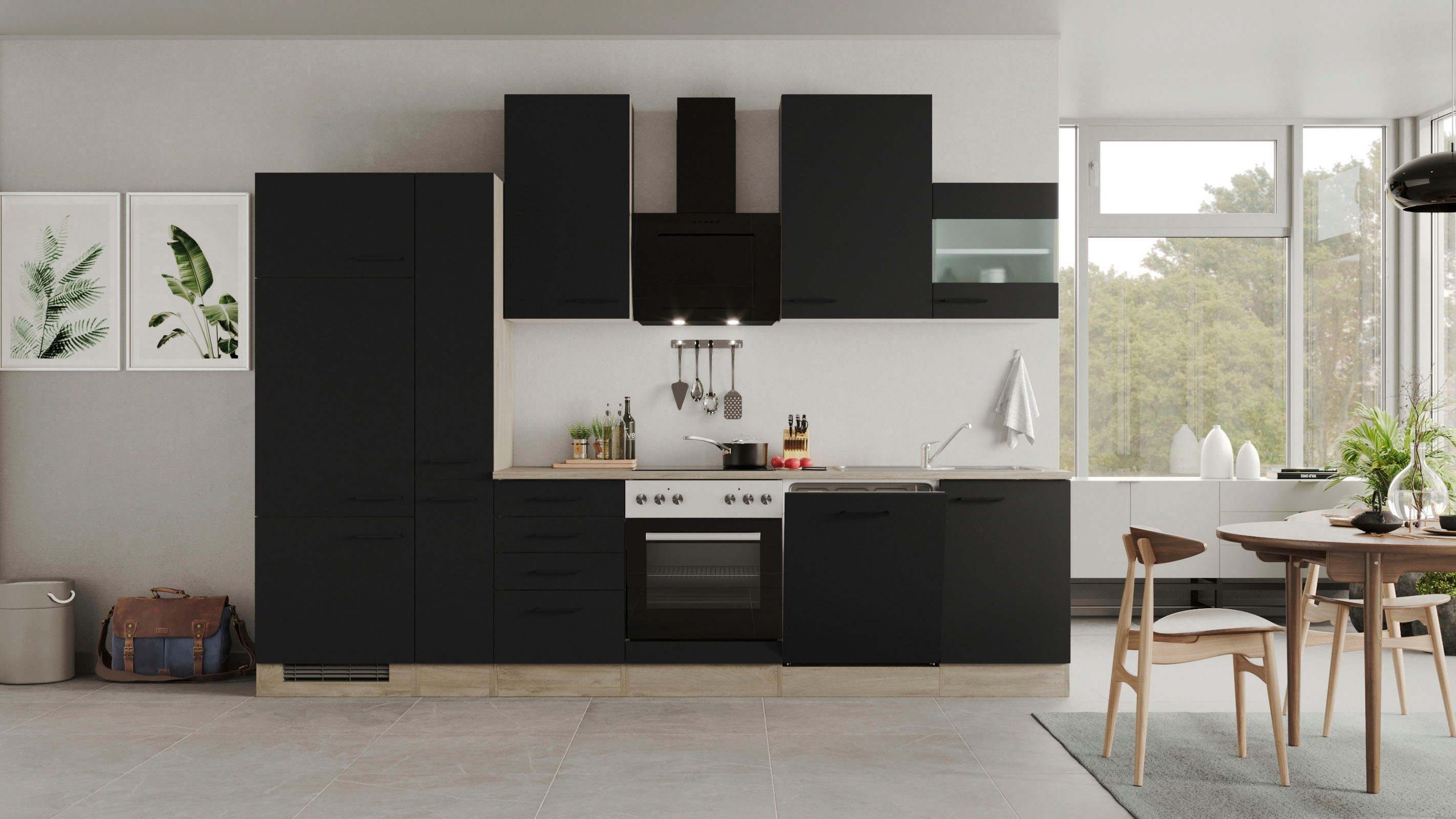 Flex-Well Küche Capri, mit und ohne E-Geräten erhältlich, Gesamtbreite 310 cm