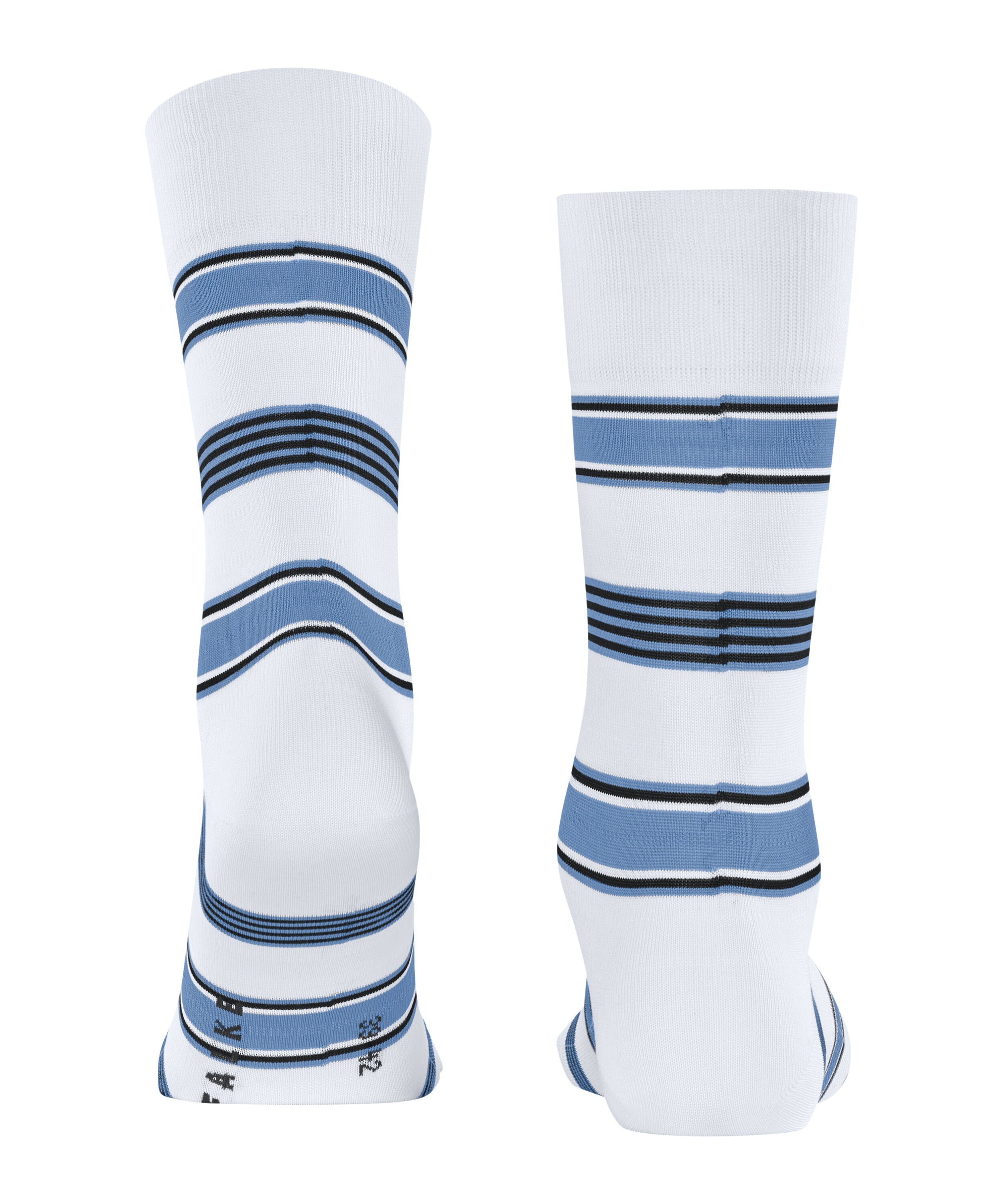 FALKE Socken Marina Stripe Socken mit weicher Baumwolle (1-Paar) mit weicher Baumwolle