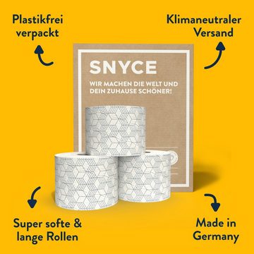 SNYCE Toilettenpapier NiceCube mit modernem Design-Aufdruck - 3-lagig mit 300 Blatt je Rolle (15-St)