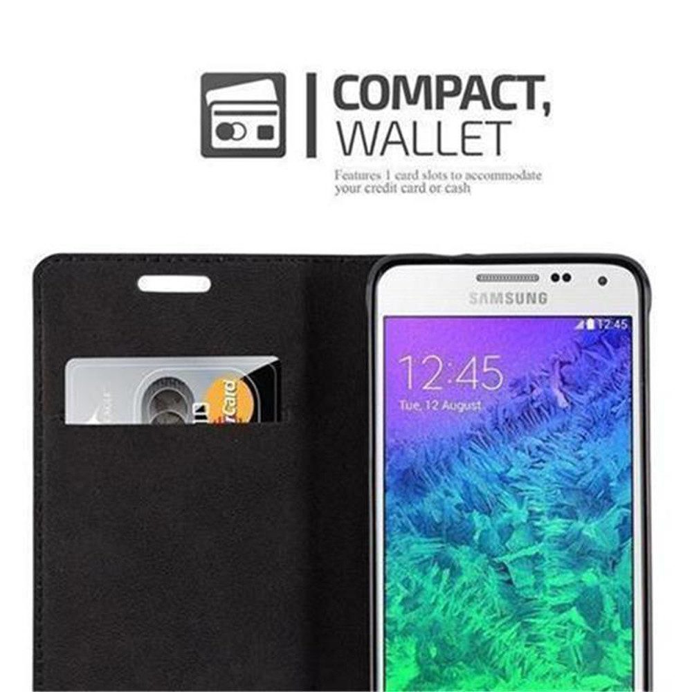 Cadorabo Handyhülle für Samsung Galaxy ALPHA Hülle Samsung Galaxy ALPHA, Hülle Schutzhülle mit Standfunktion, Magnetverschluss und Kartenfach