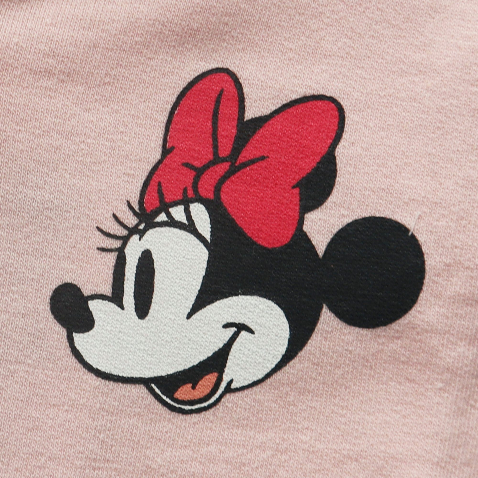 Mouse bis Pullover Hoodie 134, Disney Baumwolle Gr. 100% Kinder 104 Minnie Rosa Maus Kapuzenpullover Minnie