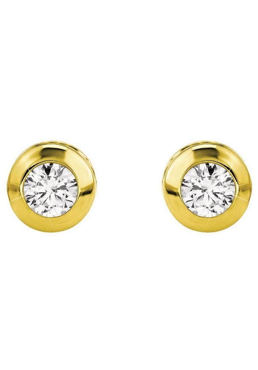 Amor Paar Ohrstecker, mit Zirkonia (synth)