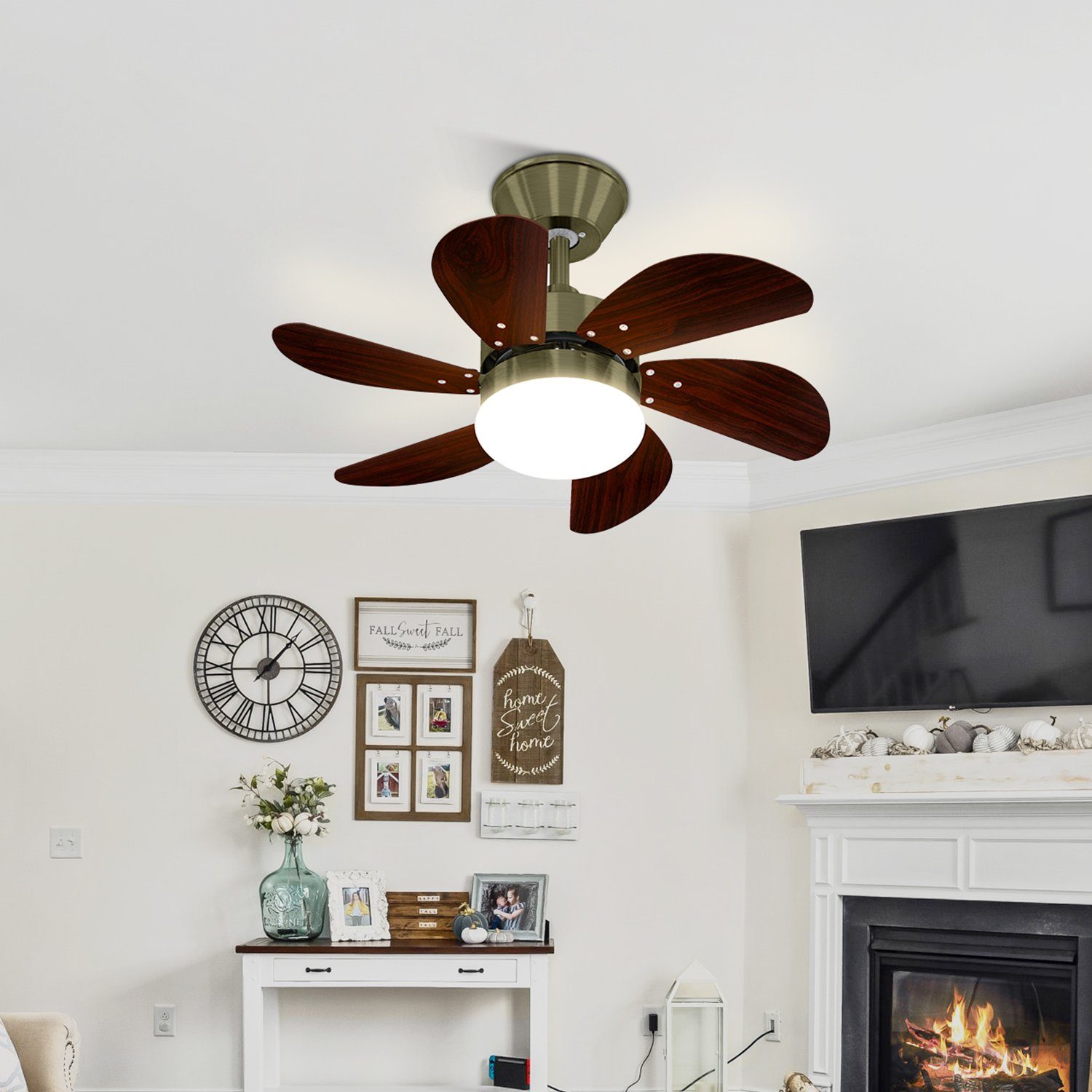 ZMH Deckenventilator Mit Licht und Fernbedienung günstig online kaufen