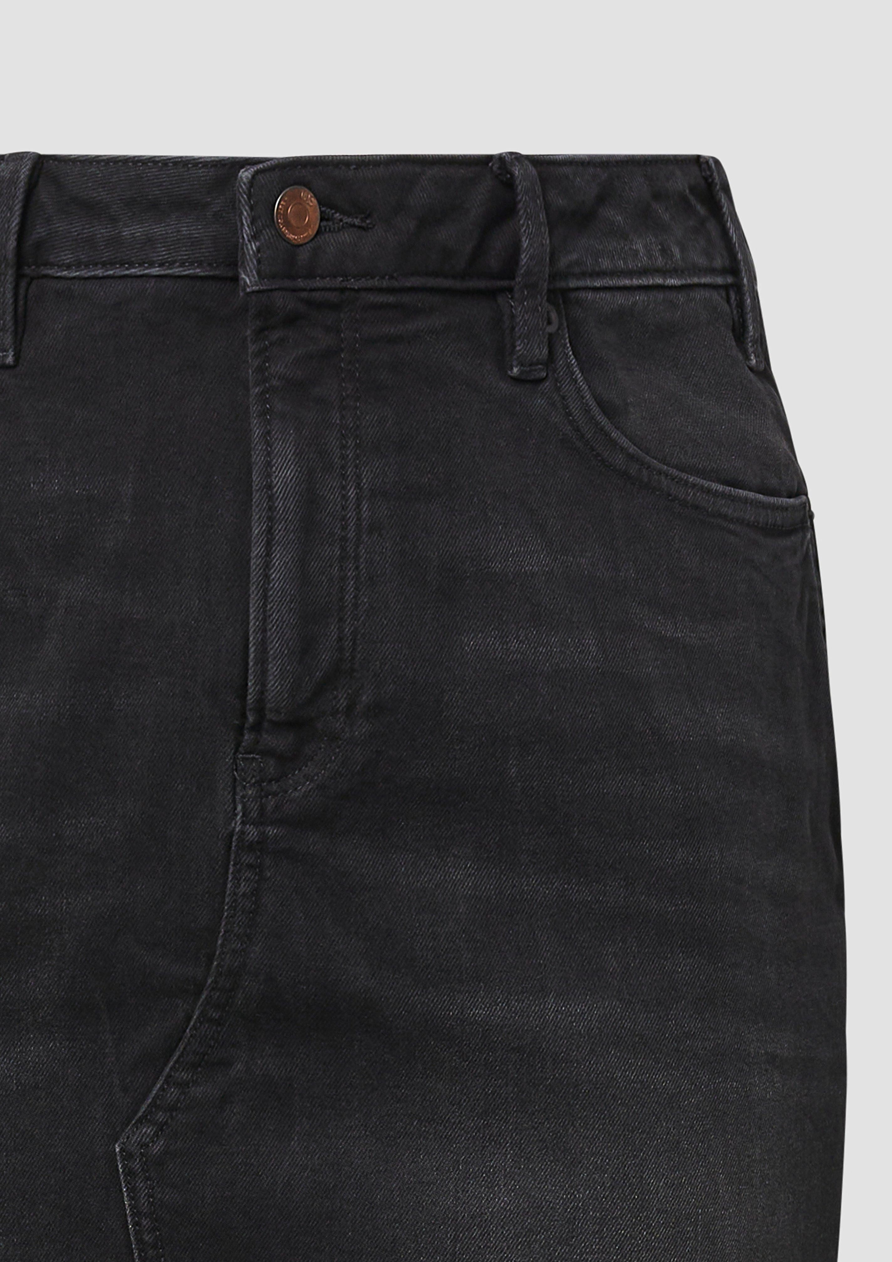 QS Jeansrock Midirock in Blackdenim günstig online kaufen