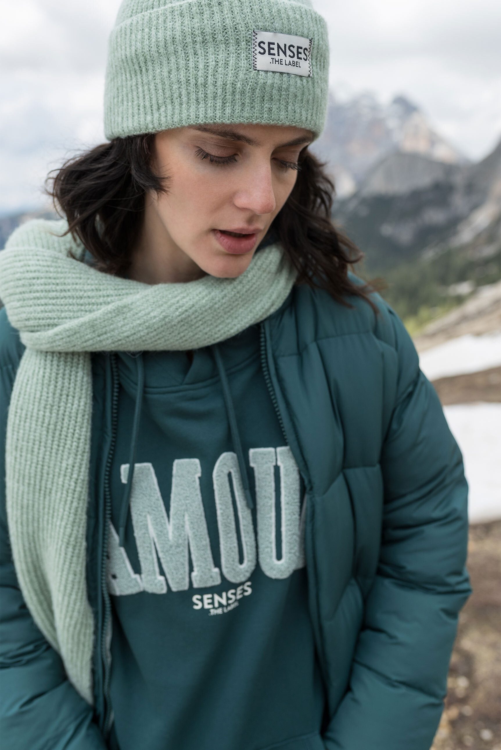 SENSES.THE LABEL Langjacke mit Zwei-Wege-Reißverschluss