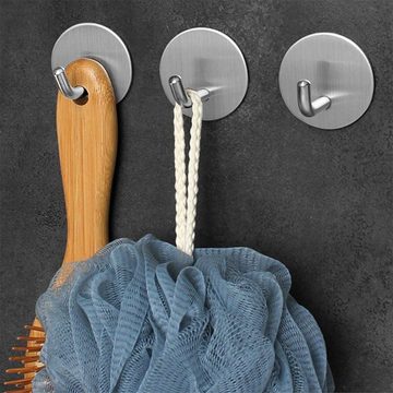 BAYLI Handtuchhalter 4er Set Handtuchhalter [rund] ohne bohren für Bad, Toilette & Küche -