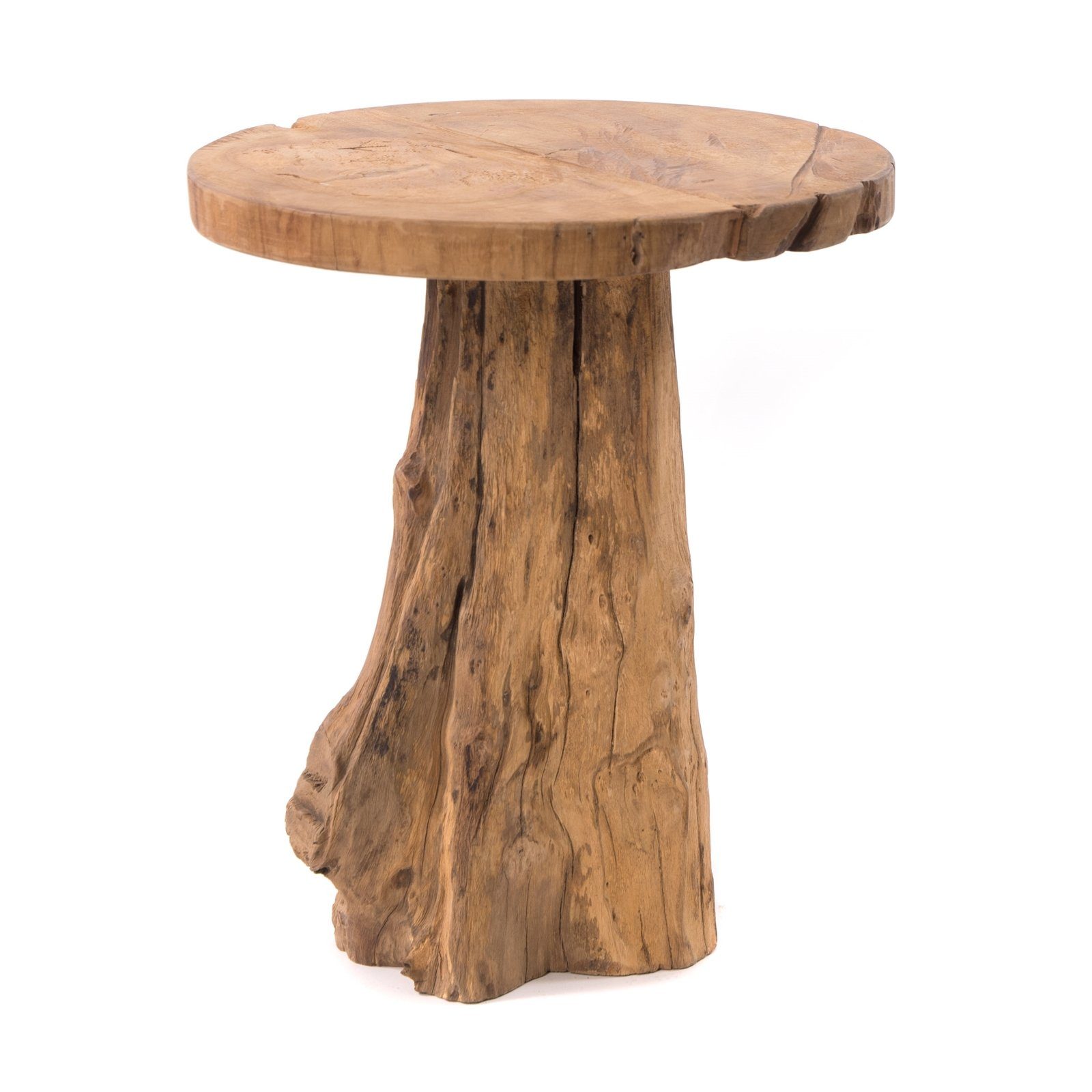 DESIGN DELIGHTS Beistelltisch BEISTELLHOCKER "DARWIN", Holz massivholz, Ø 3 günstig online kaufen