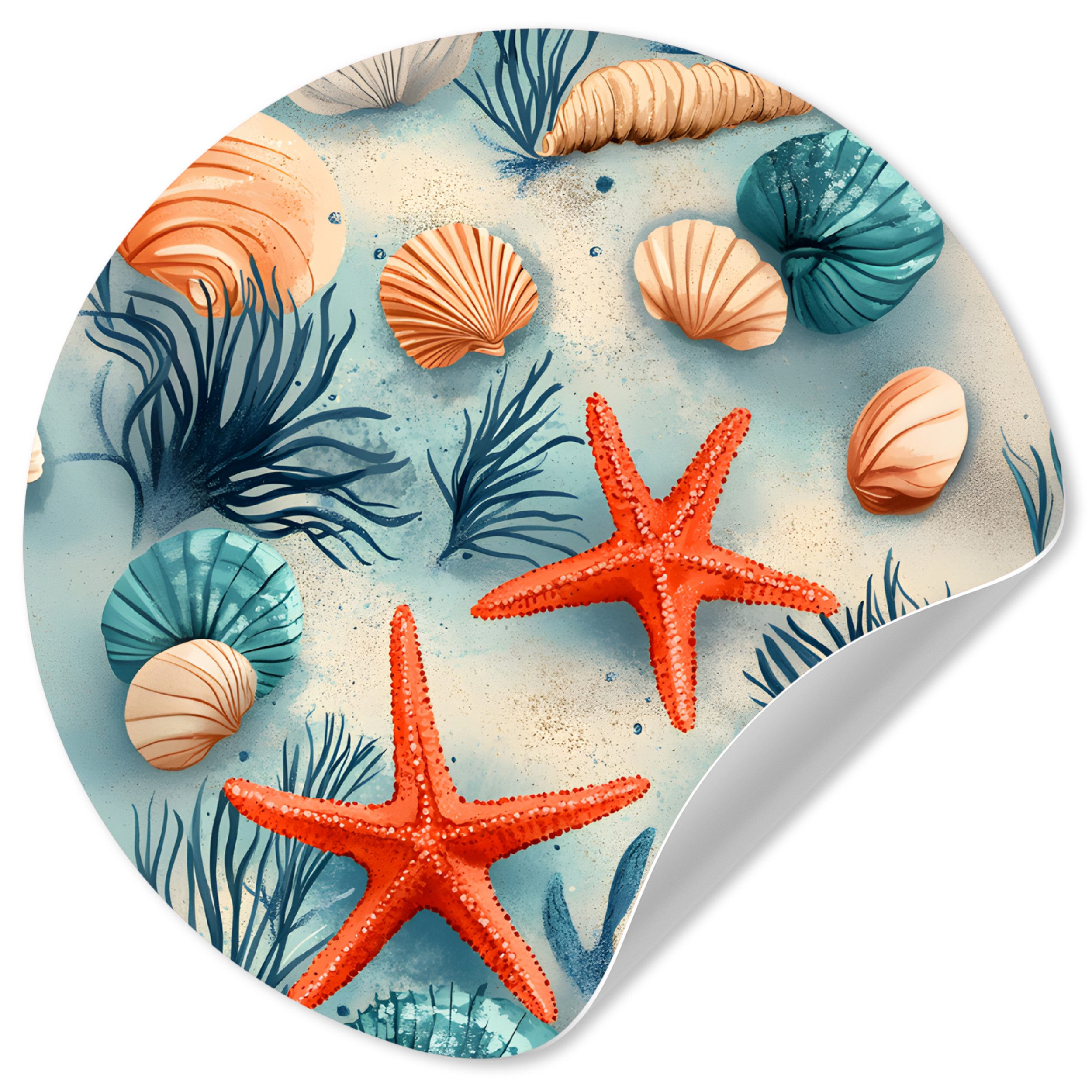 MuchoWow Wandsticker Seesterne - Muscheln - günstig online kaufen