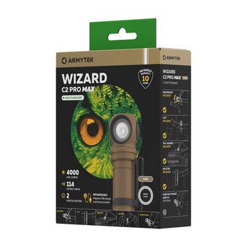 Armytek LED Taschenlampe Armytek Wizard C2 Pro Max SONDER-EDITION sand (4000 Lumen, 114 Meter)