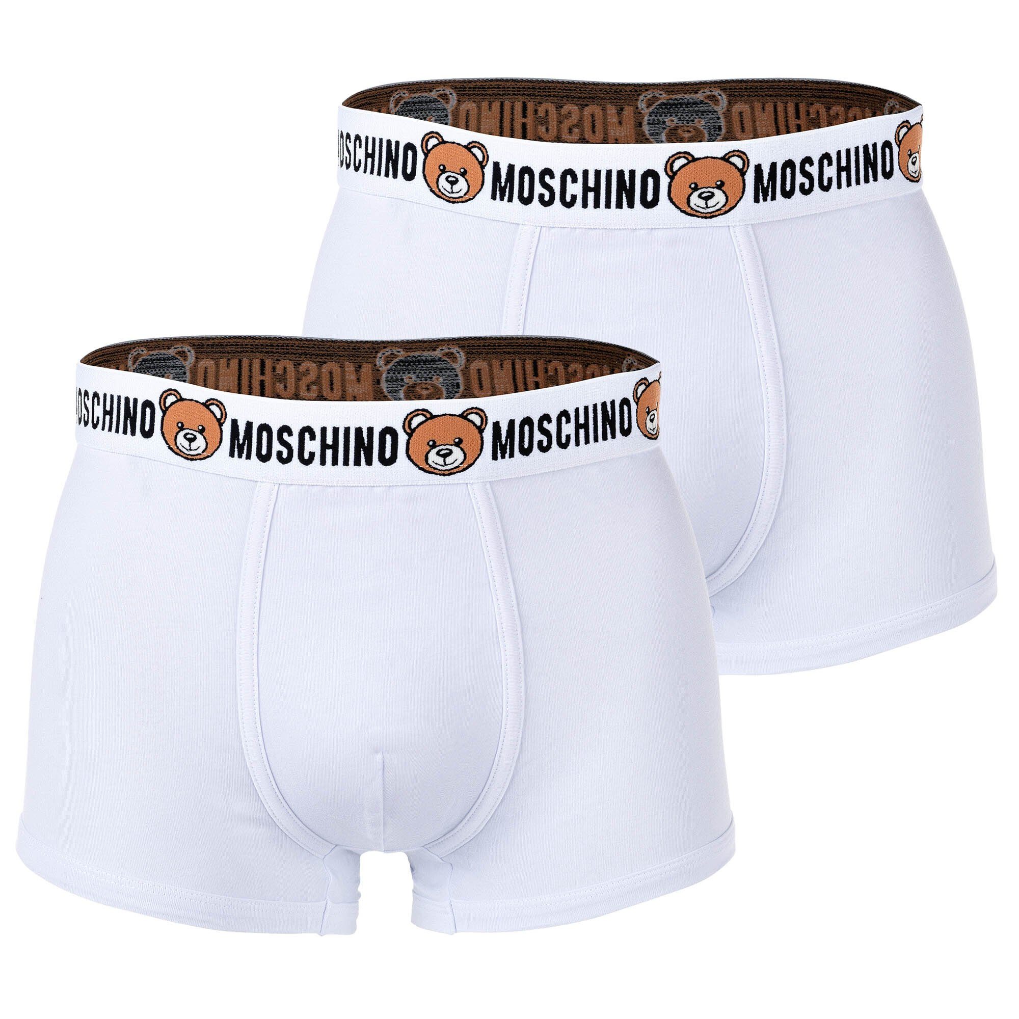 Moschino Boxer Herren Boxershorts 2er Pack - Underbear Weiß