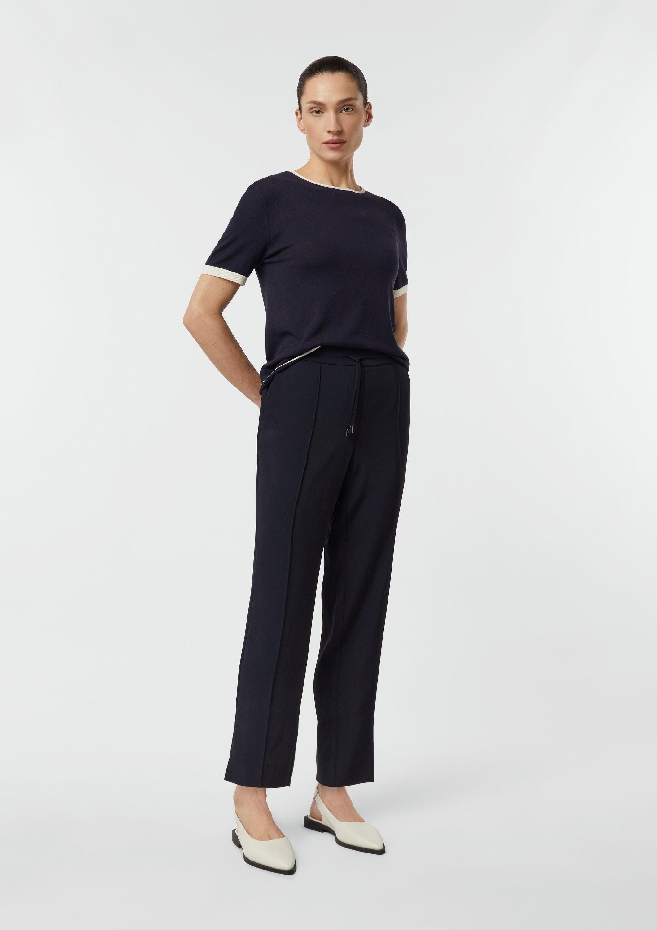 comma 7/8-Hose Hose Jogpants mit Elastikbund und Biesen-Detail