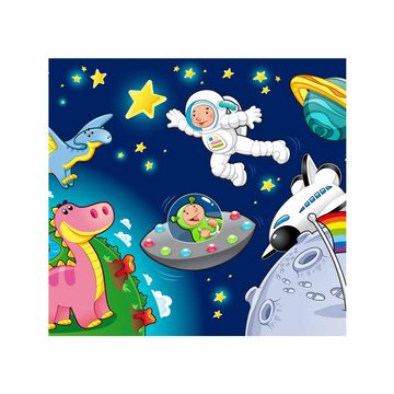 liwwing Fototapete Fototapete Kinderzimmer Weltraum Star All Weltall Kosmonaut Mond Sterne no. 89, Kindertapete