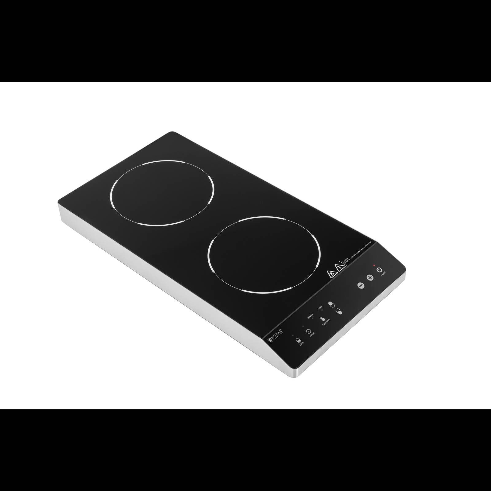 Royal Catering Induktions-Kochfeld RCIC-1800P6, Induktionsplatte Induktionskochplatte Induktionskocher 2 x ⌀ 22 cm – Bild 4 von 5