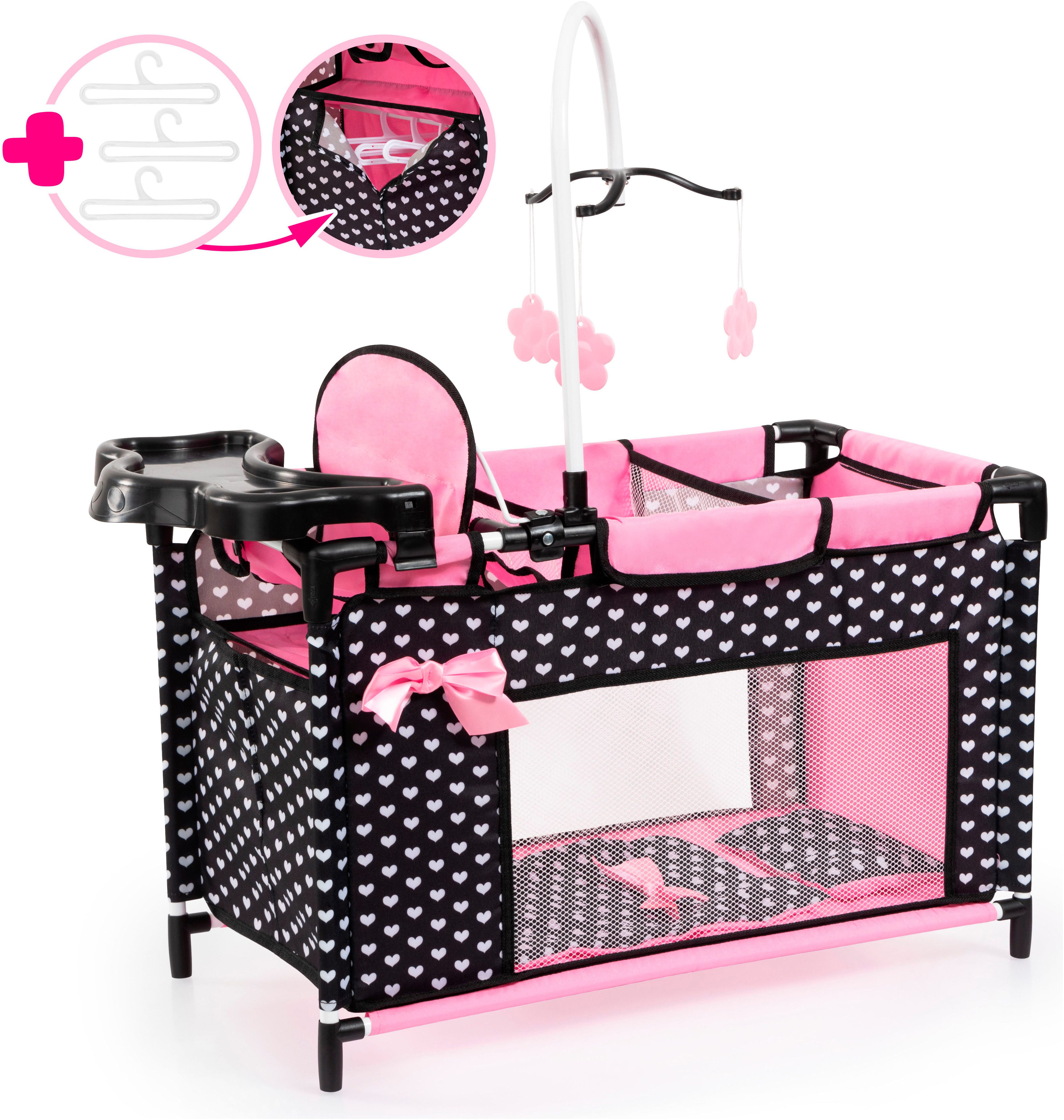Bayer Puppenbett Puppenmultibett, schwarz, Mit integriertem günstig online kaufen
