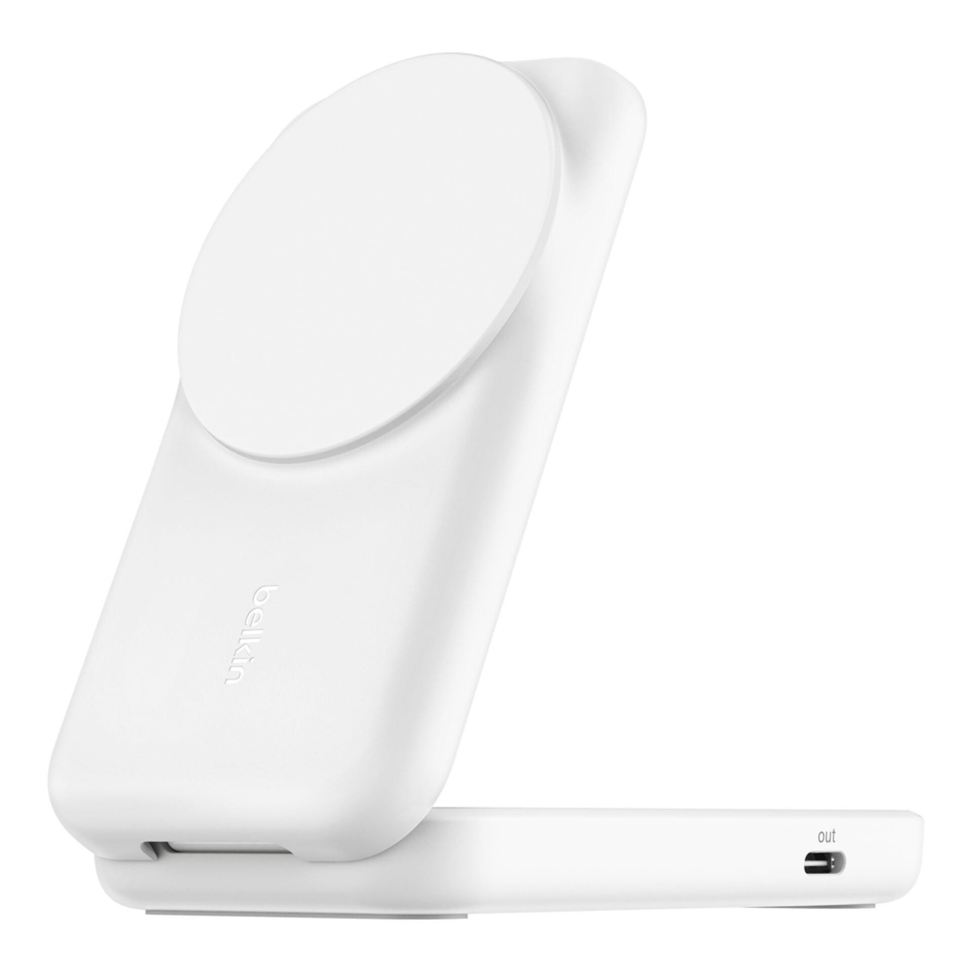 Belkin UltraCharge Faltbare magnetische 2-in-1-Ladestation mit Qi2 25W Wireless Charger