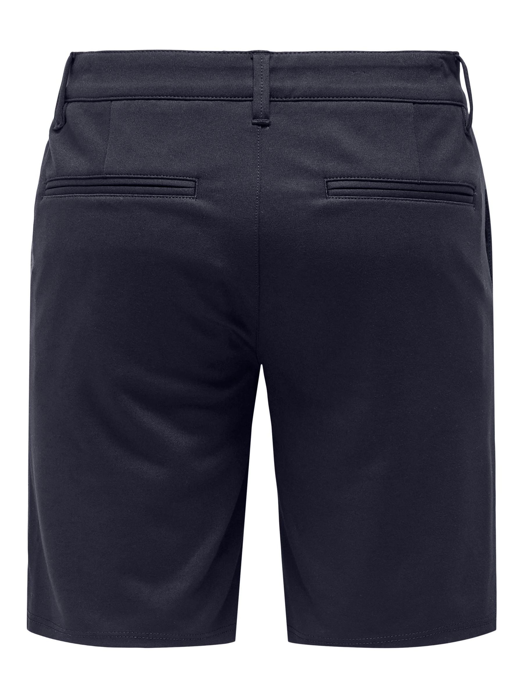 ONLY & SONS Chinoshorts Pants Sommer für Herren Regular Fit unifarben elastisch Reißverschluss casual-Style