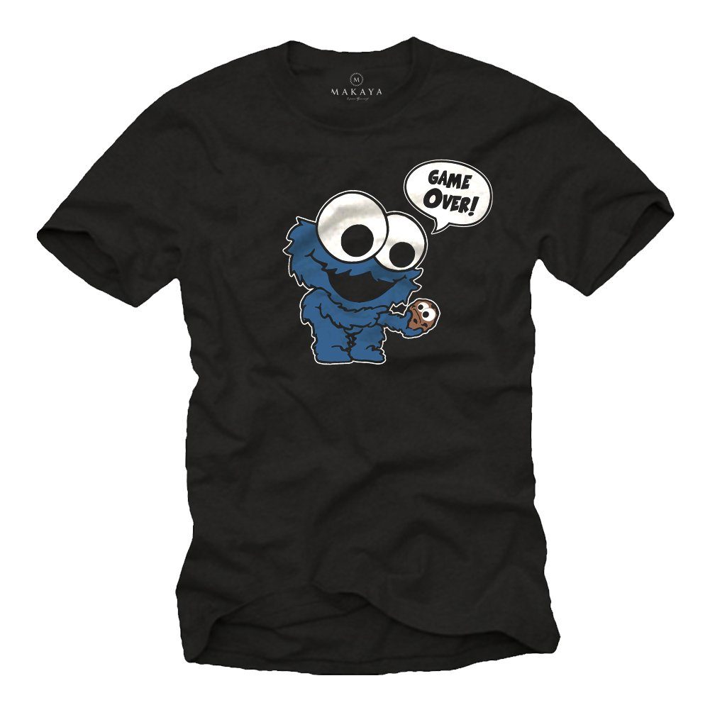 MAKAYA Print-Shirt Herren Motiv Lustig Witzig Frech Cool Funny Druck Ausgefallen Männer mit Druck