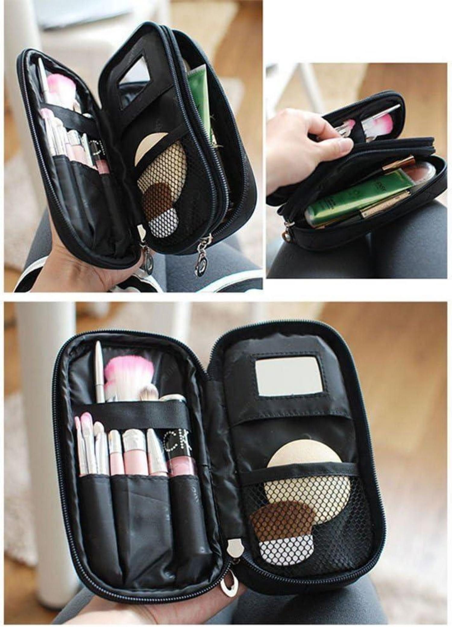 LuxusKollektion Kosmetiktasche Make-up-Tasche mit Spiegel Beauty günstig online kaufen