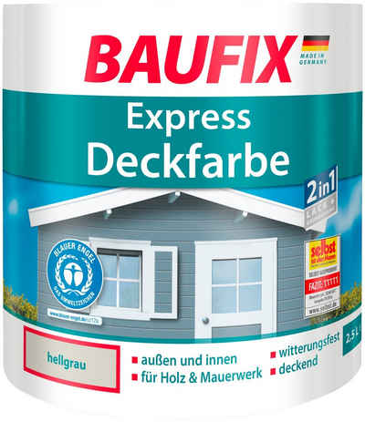 Baufix Lack »Express Deckfarbe«, 2,5 Liter, grau