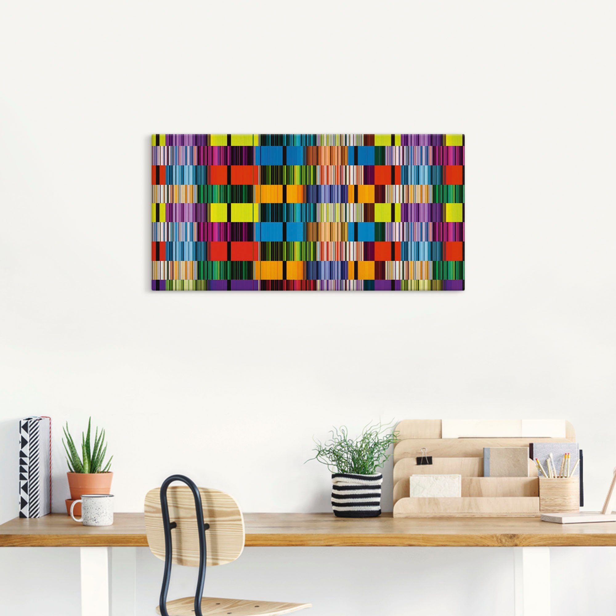 Artland Wandbild »Bunte Streifen«, Muster (1 Stück), in vielen Größen & Produktarten - Alubild / Outdoorbild für den Außenbereich, Leinwandbild, Poster, Wandaufkleber / Wandtattoo auch für Badezimmer geeignet-HomeTrends