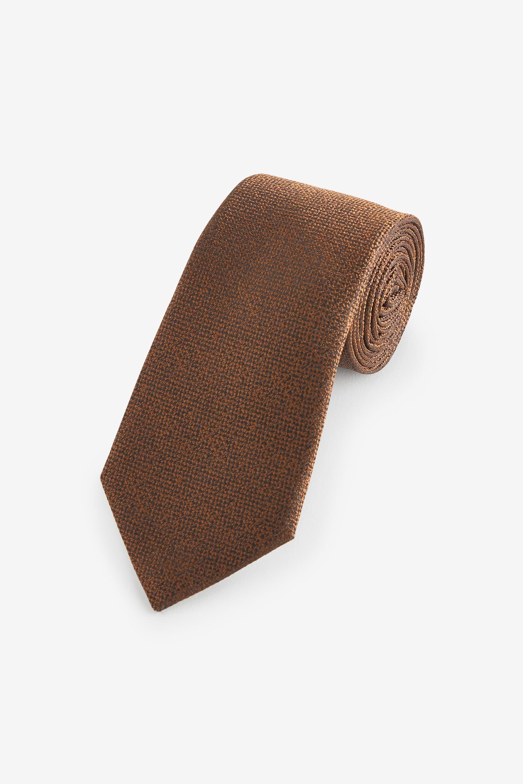 Next Krawatte Signature-Krawatte, hergestellt in Italien (1-St) Bronze Brown