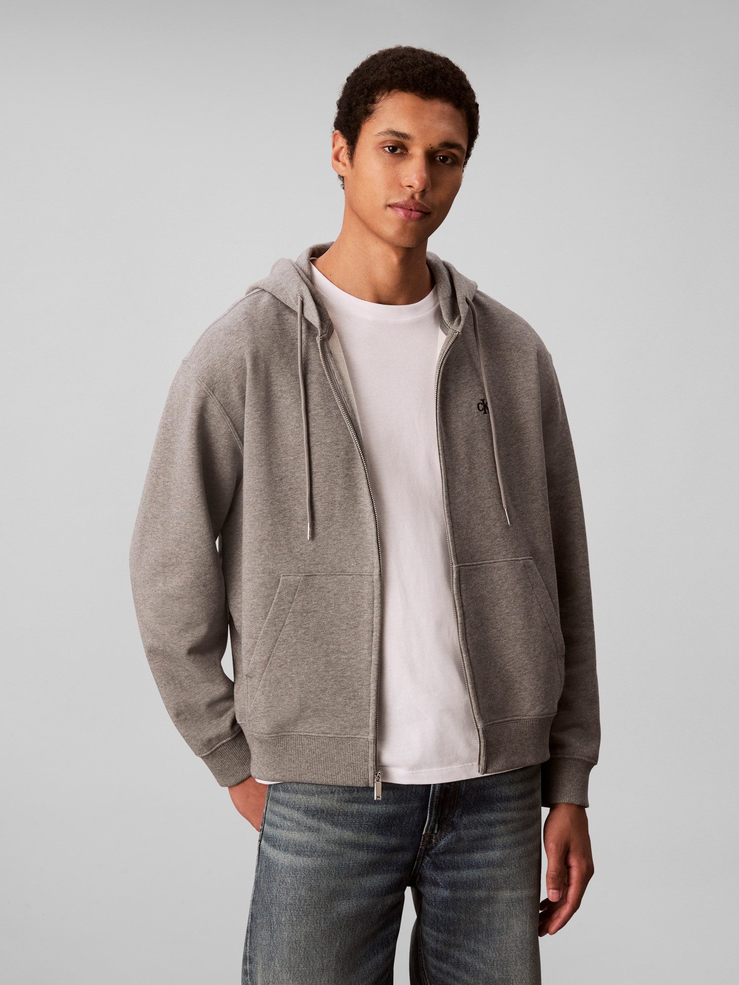 Calvin Klein Jeans Kapuzensweatshirt LS EU 350TERRY MONOGRAM FZ HOODI Mit R günstig online kaufen