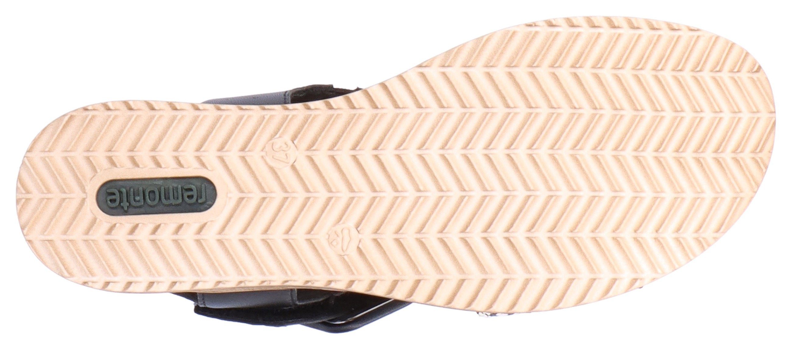 Remonte Sandalette Sommerschuh, Sandale, Bequemschuh mit Klett unter der Zierschnalle