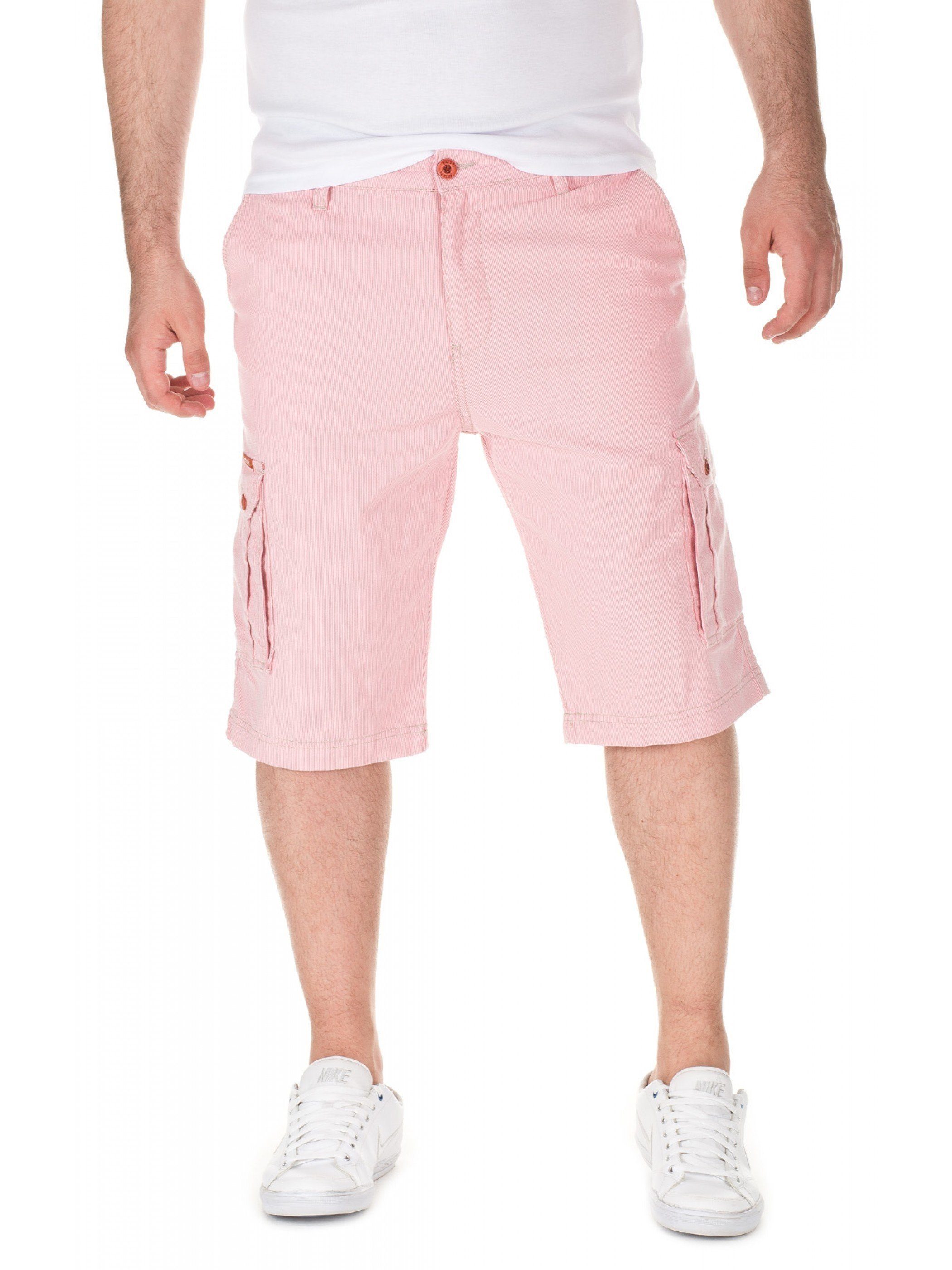 Yazubi Cargoshorts Yazubi - Chino Shorts Jayce Herren Chino Cargoshorts mit Stretchanteil (red-white 3356)