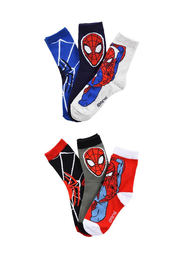 Spiderman Socken Marvel Kindersocken für Jungen 6er Pack (6-Paar)