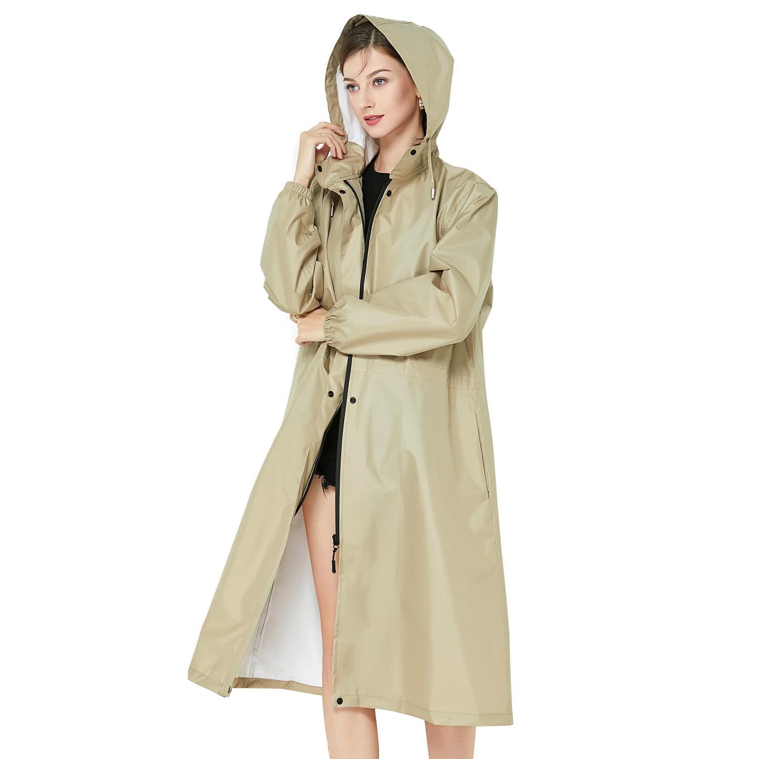 RWEUOQ Regenmantel Regenmantel Damen Wasserdicht Leicht günstig online kaufen