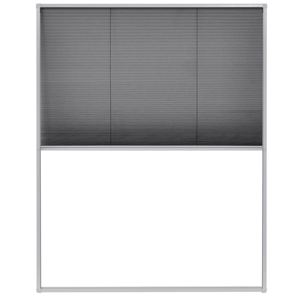 vidaXL Insektenschutz-Fensterrahmen 80 x 100 cm Insektenschutz-Plissee für Fenster Aluminium 80x100 cm Fli