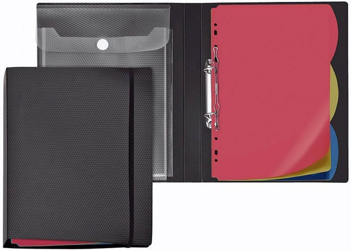 VELOFLEX Schreibmappe Arbeitsmappe Diamond A4 20mm Combimechanik schwarz günstig online kaufen