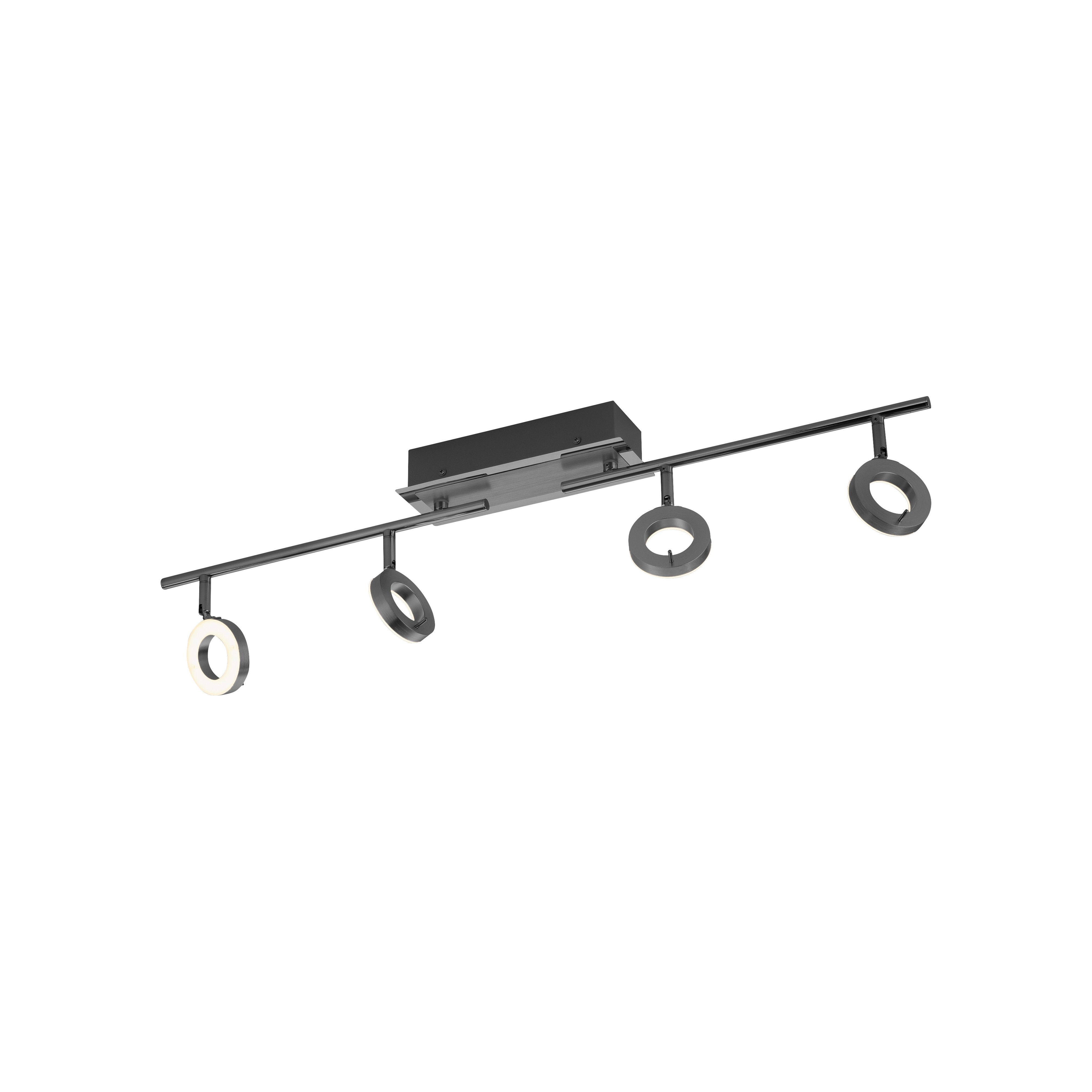 Paul Neuhaus Deckenleuchte SILEDA, LED fest integriert, Warmweiß, inkl. festverbaute LED, IP44, Spotköpfe verstellbar