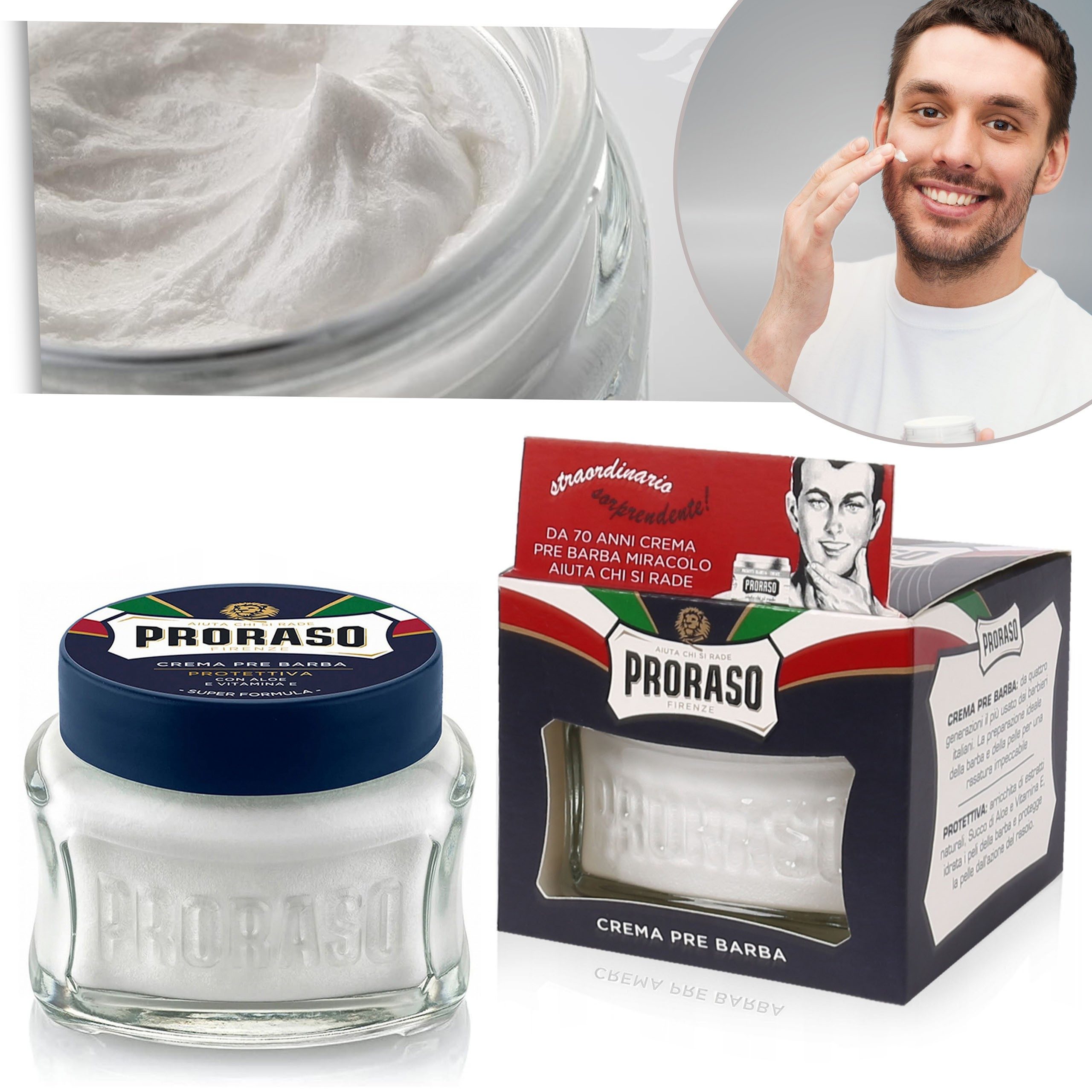 Sarcia.eu Rasiercreme Proraso - Pre-shave Creme - reduziert Irritationen 100 ml
